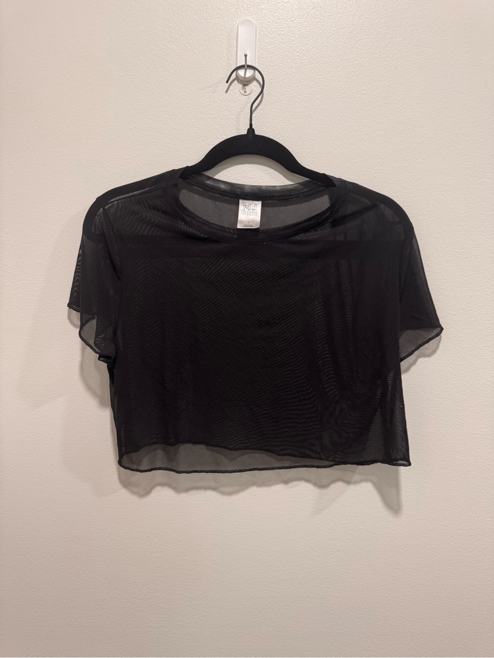 wild fable Black Sheer Crop Top
